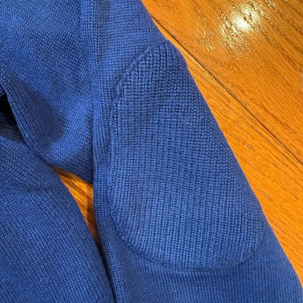 Banana Republic Merino Wool Blend Zip Up Sweater – Men’s Medium w/ Elbow Patches
